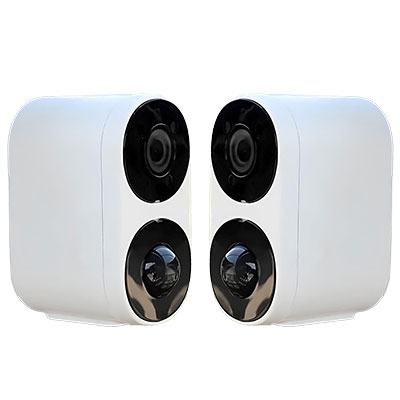 SG Indoor/Outdoor Battery or Solar Power Camera x 2 SG1020 Battery or Solar Camera 2 Pack